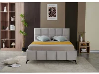 Voodi 160x200 CARLA helehall pilt 3