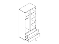 Riidekapp COSMO С02 - Sonoma pilt 7