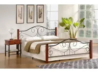 Кровать 160x200 VIOLETTA 160 вишня антик pilt 2