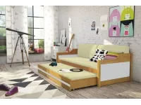 Кровать детская DAWID ольха c матрасами pilt 7