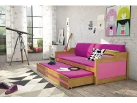 Кровать детская DAWID ольха c матрасами pilt 2