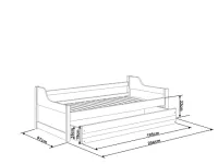 Кровать детская DAWID ольха c матрасами pilt 9