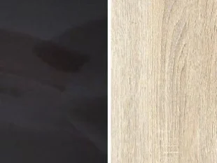 фасад: черный глянец; корпус: дуб сонома